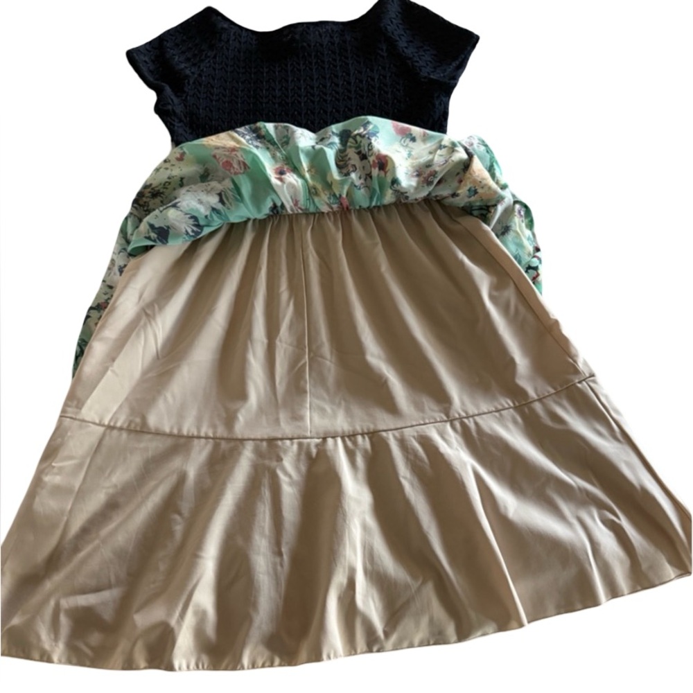 Anthropologie Weston Wear Arcata Dress S crochet top floral lined spring summer - Picture 3 of 8